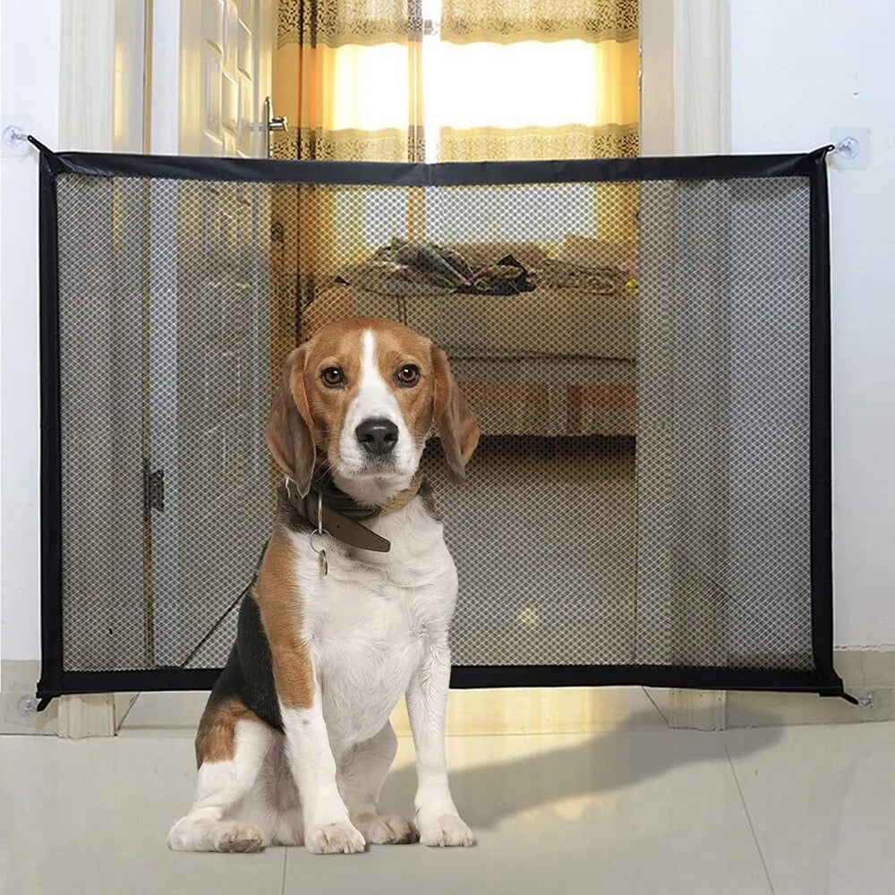 180 * 75cm) Barrière d'escalier en maille de sécurité Petit chien Chiens  Pet Puppy Barrière pliante Filet de garde intérieur
